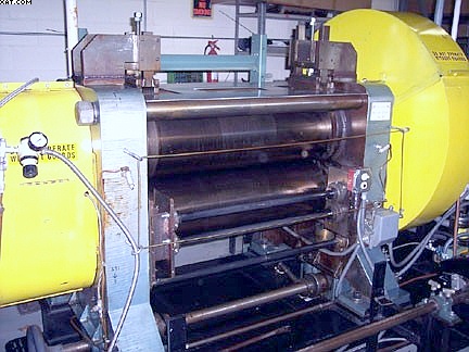 KARDER 35" Two Roll Calender, 12" dia rolls, 1987 yr
